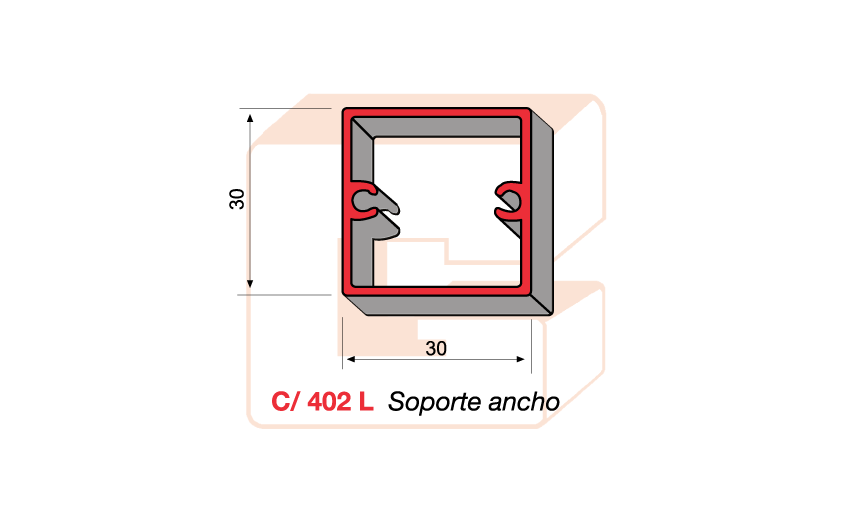 C/402L Soporte ancho