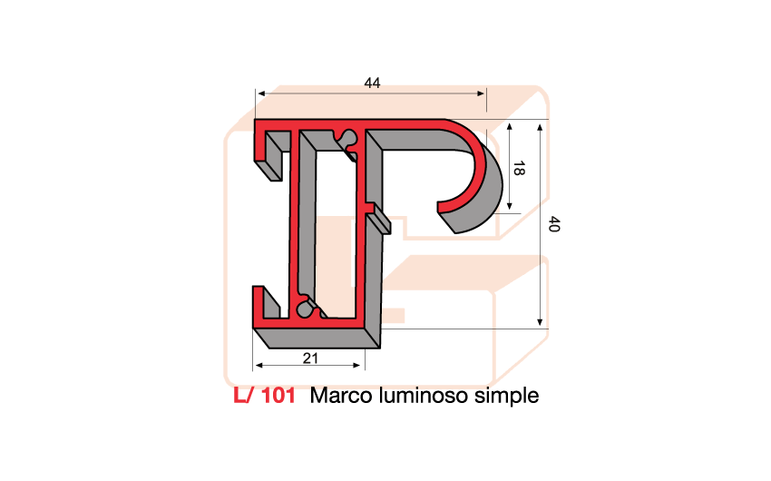 L/101 Marco luminoso simple