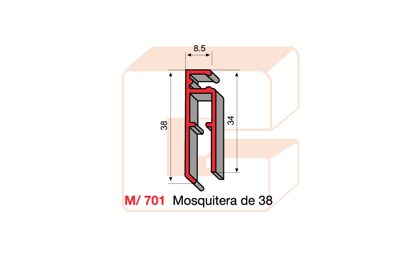 M/701 Mosquitera de 38